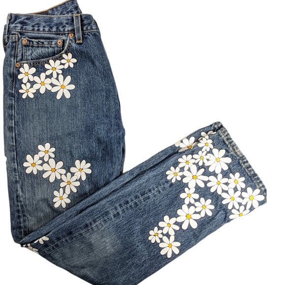 Levi's Denim - Vintage Unique Flowery Levi's Jeans